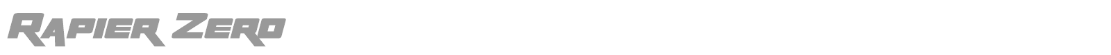 Rapier Zero font preview